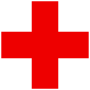 The American Red Cross Logo. A bold red plus sign.